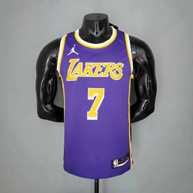NBA Lakers round neck purple basketball uniform jersey hot press breathable quick dry（37 styles)-1943