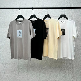 C.P.Company round neck pullover fitted straight short sleeve T-shirt-2808